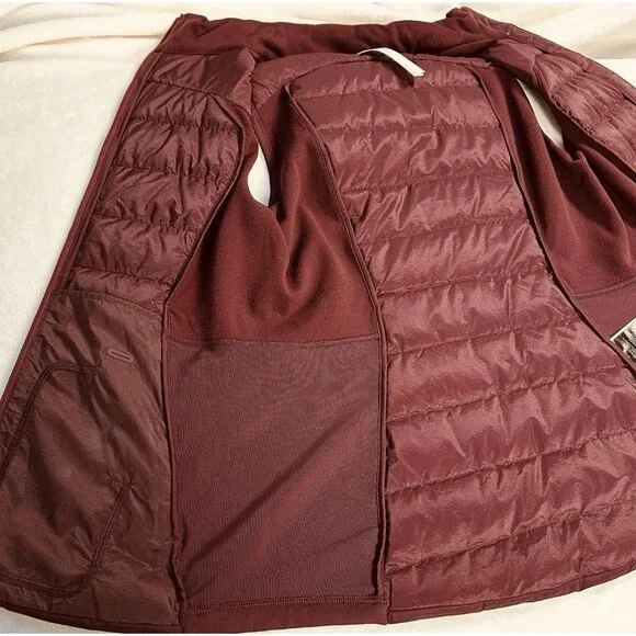 Lululemon Womens Vest Down For It All Goose Down Vest Size 8 D.Red 700 Fill $148 - Picture 11 of 13